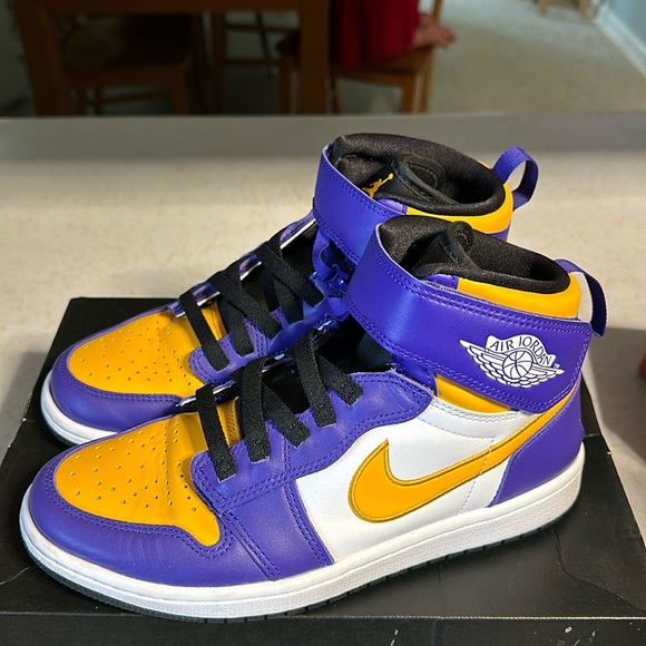 Purple&Yellow Air Jordan’s - Picture 1 of 6